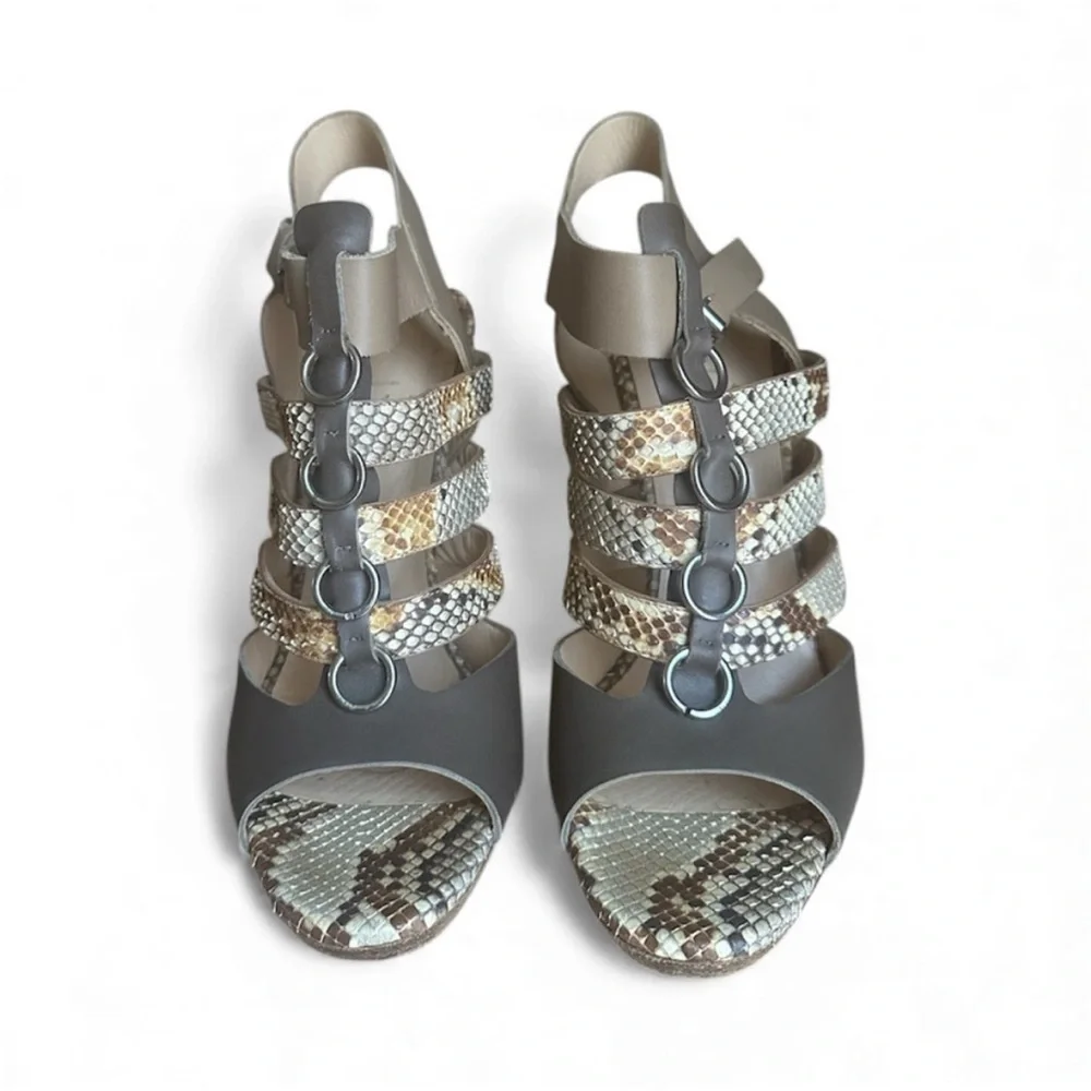 Christian Louboutin Snakeskin sandal heels RETAIL 895 - Picture 4 of 7